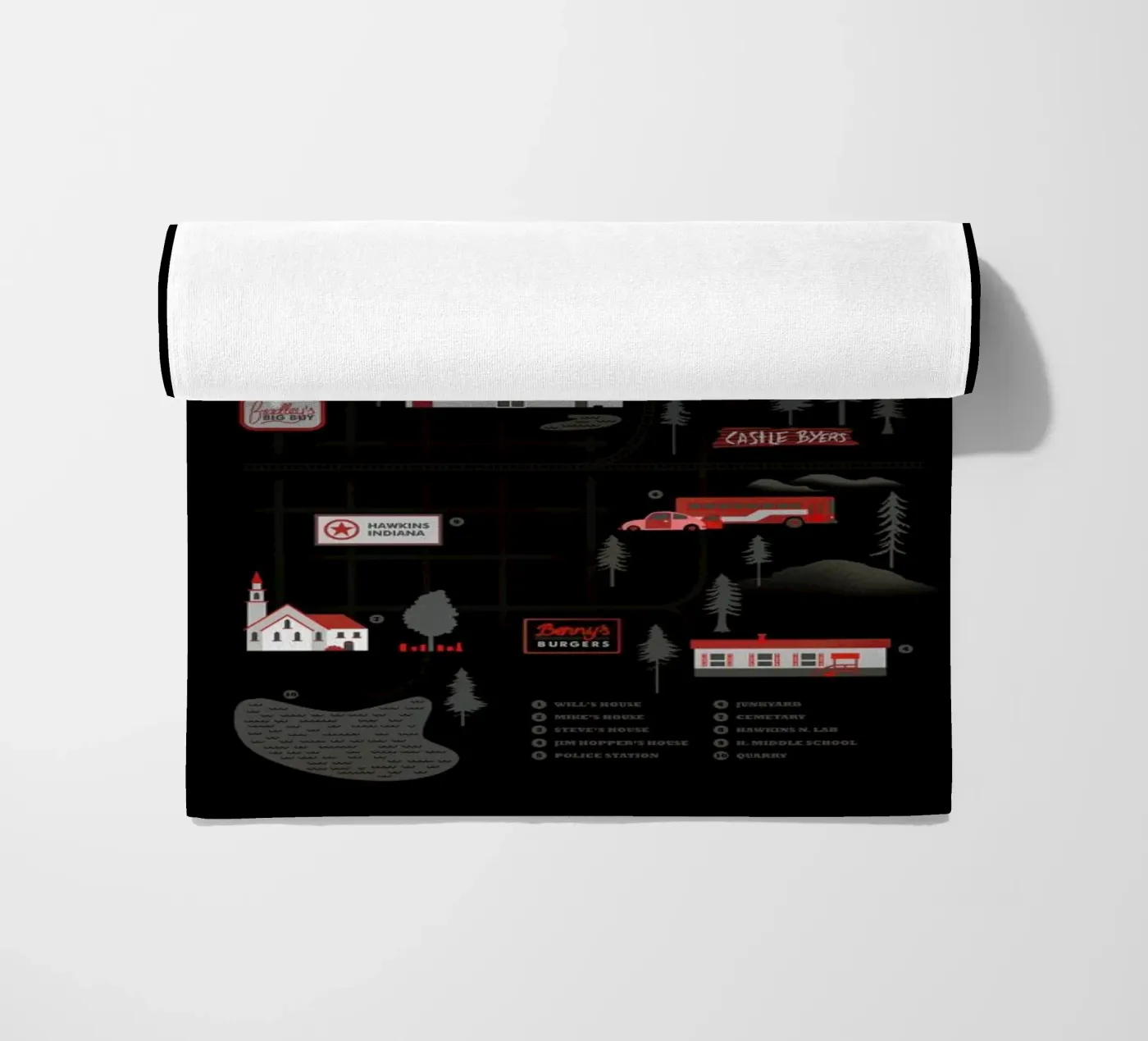 Strange Map Strandtuch von Róbert Farkas