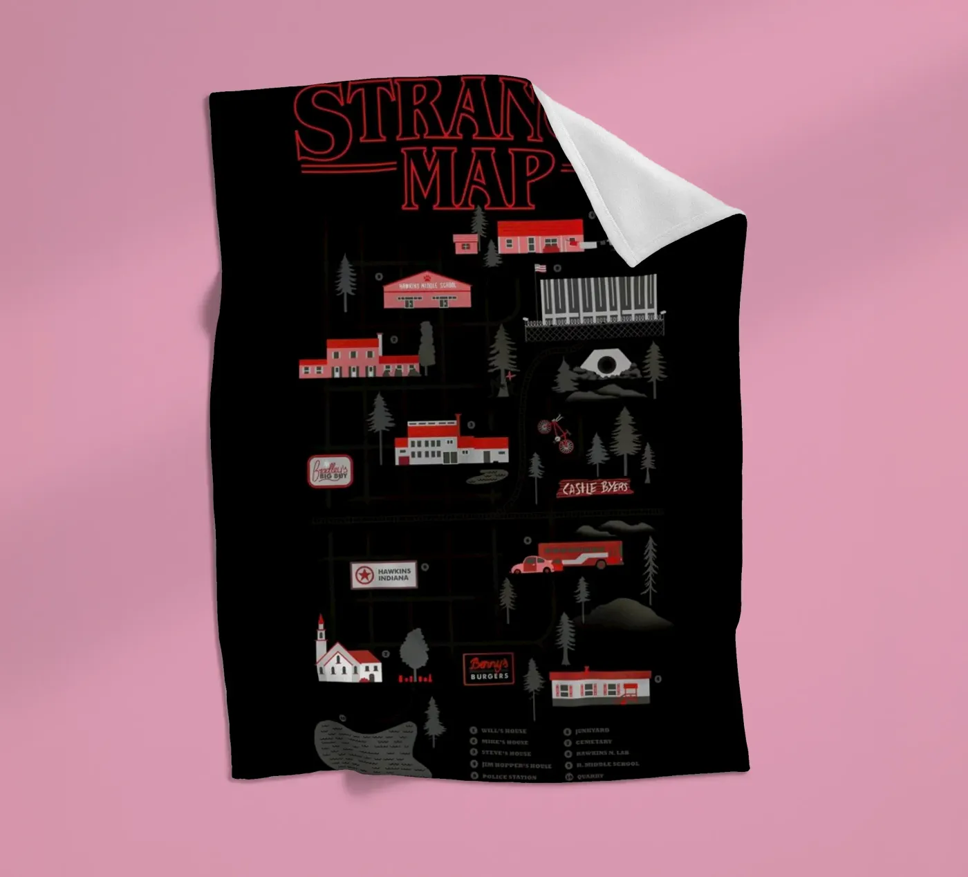 Strange Map Fleecedecke von Róbert Farkas