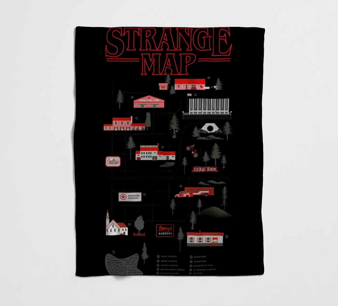 Strange Map Fleecedecke von Róbert Farkas