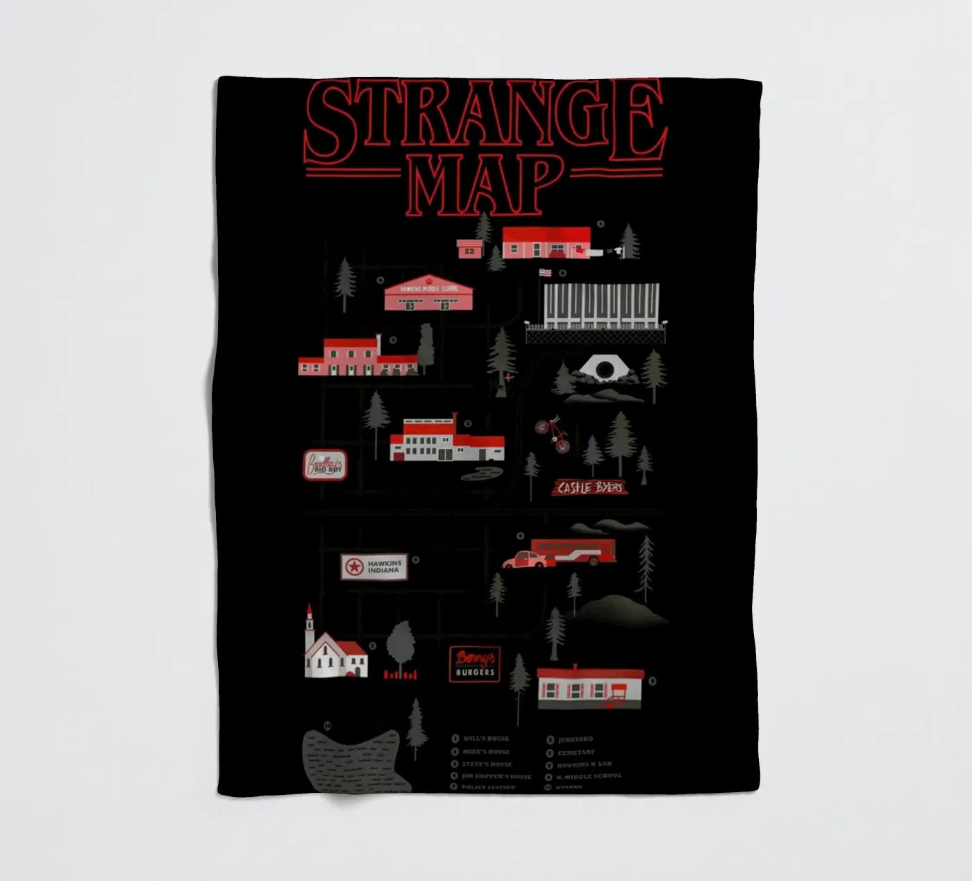 Strange Map Fleecedecke von Róbert Farkas