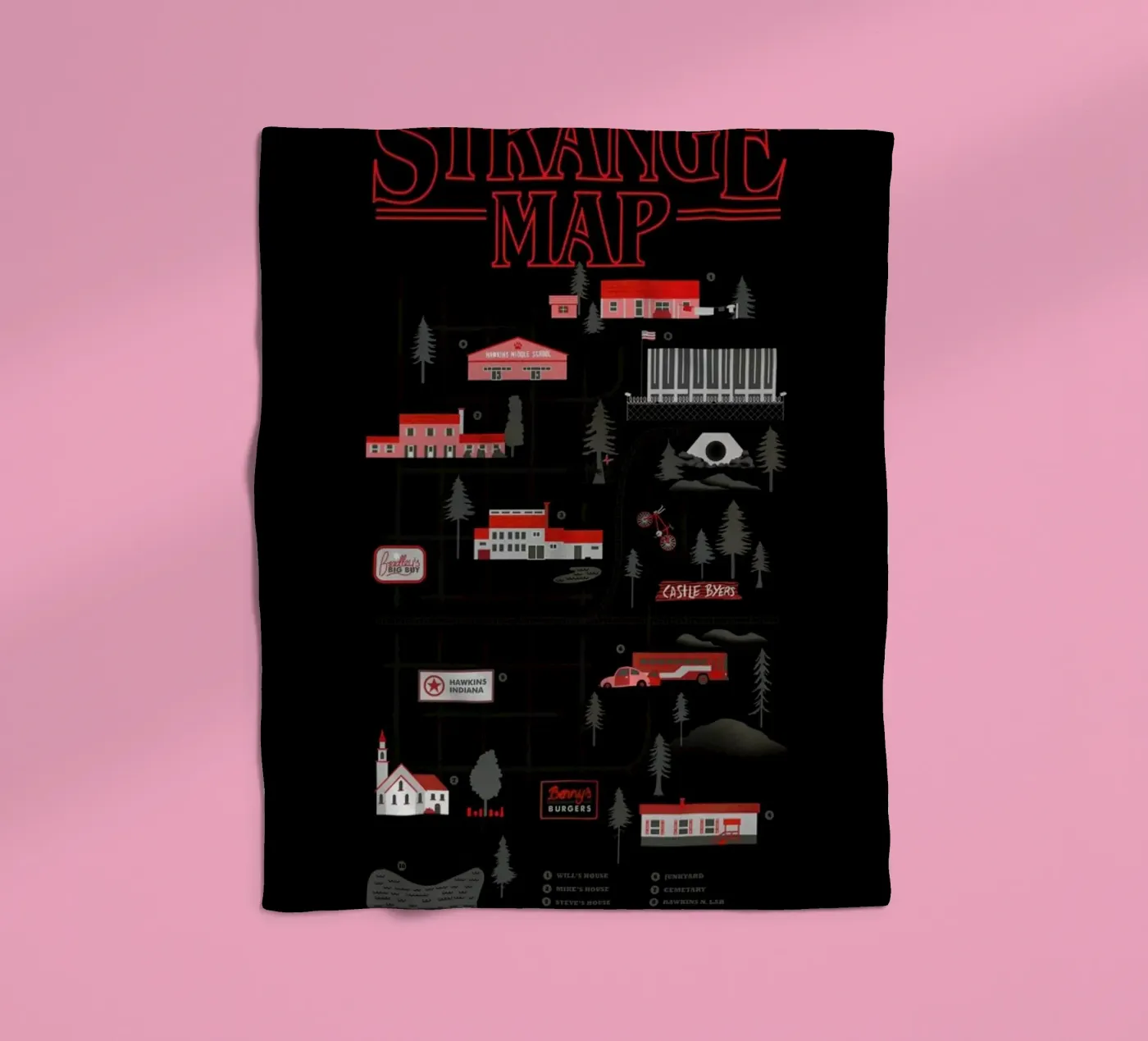 Strange Map Fleecedecke von Róbert Farkas