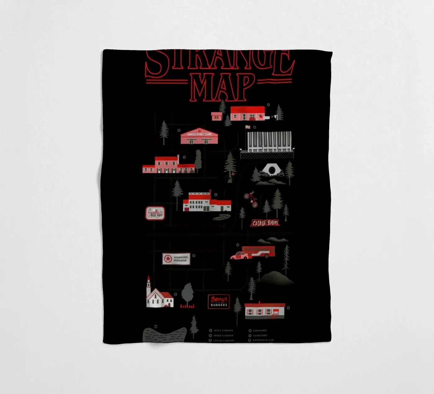 Strange Map Fleecedecke von Róbert Farkas