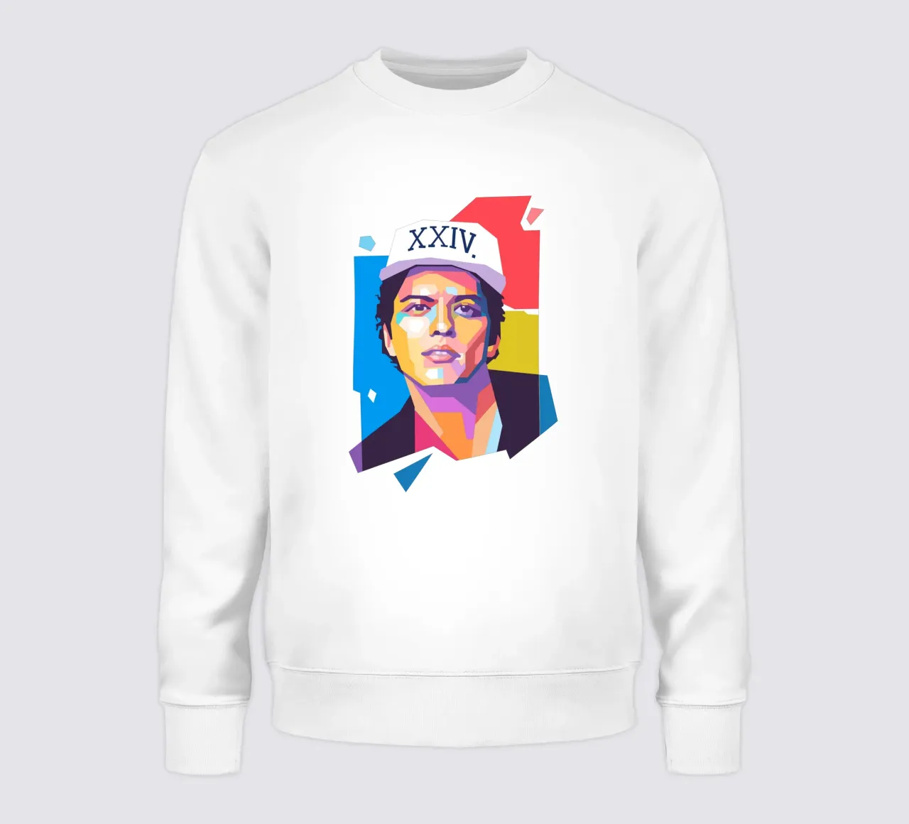 Ritratto pop art di Bruno Mars felpa da Hantamrata