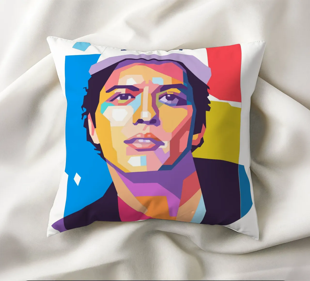Ritratto pop art di Bruno Mars cuscino da Hantamrata