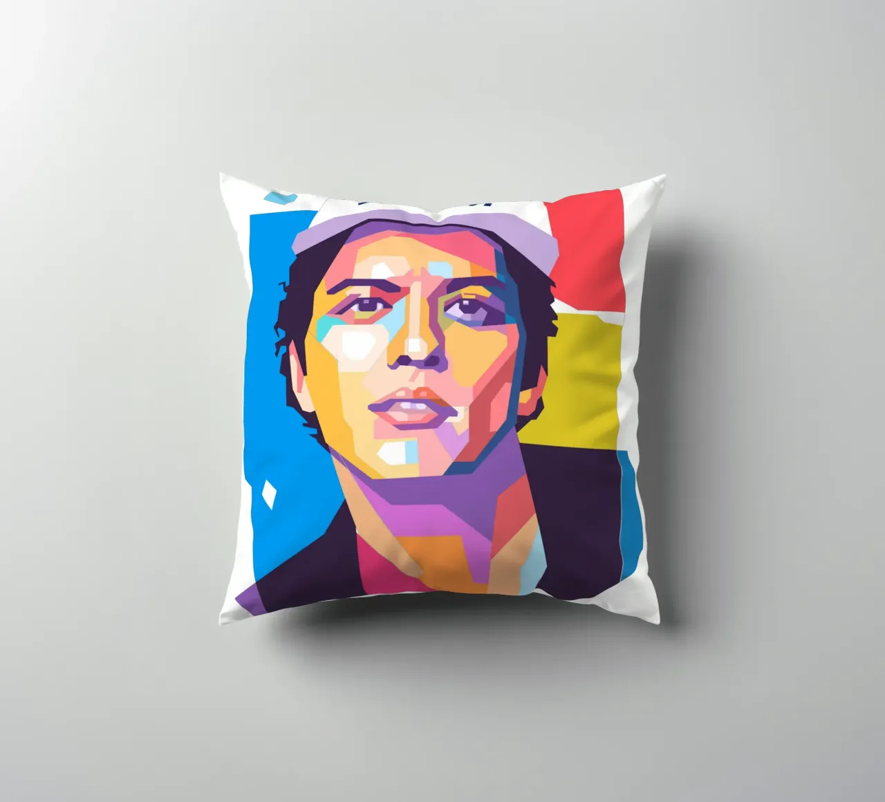 Ritratto pop art di Bruno Mars cuscino da Hantamrata