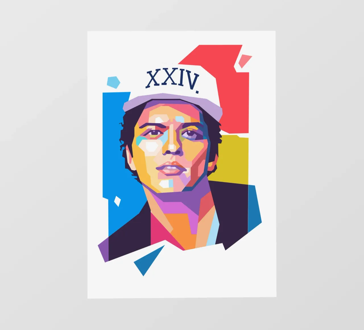 Ritratto pop art di Bruno Mars telo in pvc da Hantamrata