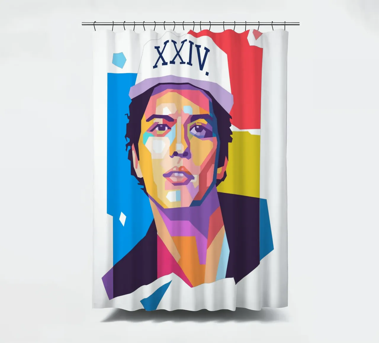 Bruno Mars Pop Art Porträt Duschvorhang von Hantamrata