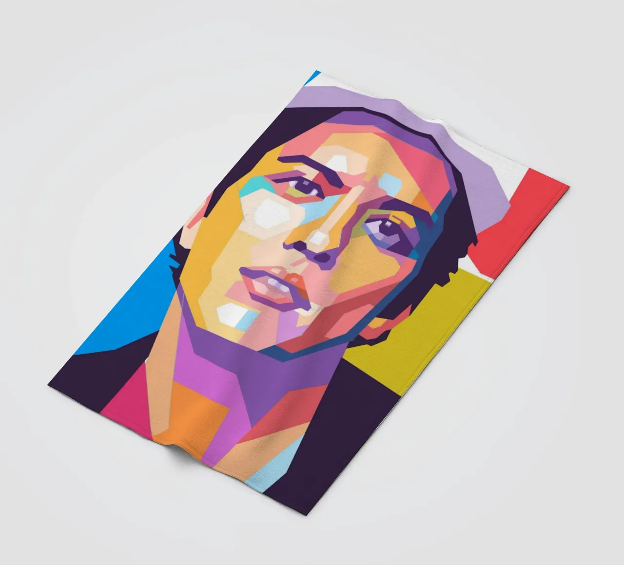 Bruno Mars pop art portrait fleece blanket by Hantamrata
