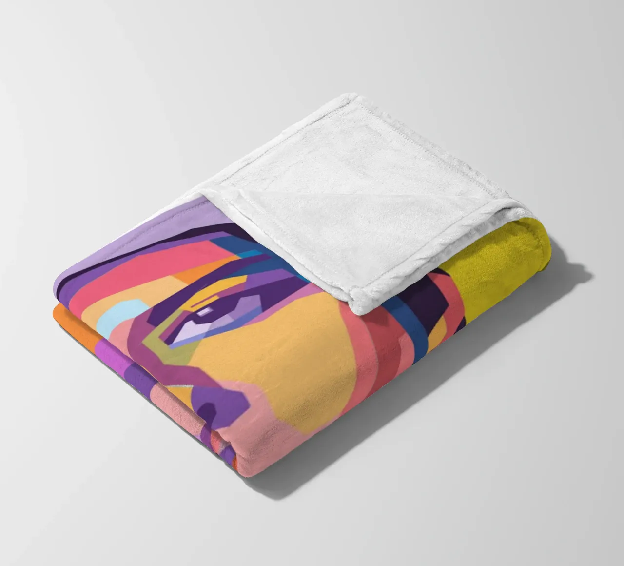Bruno Mars pop art portrait fleece blanket by Hantamrata