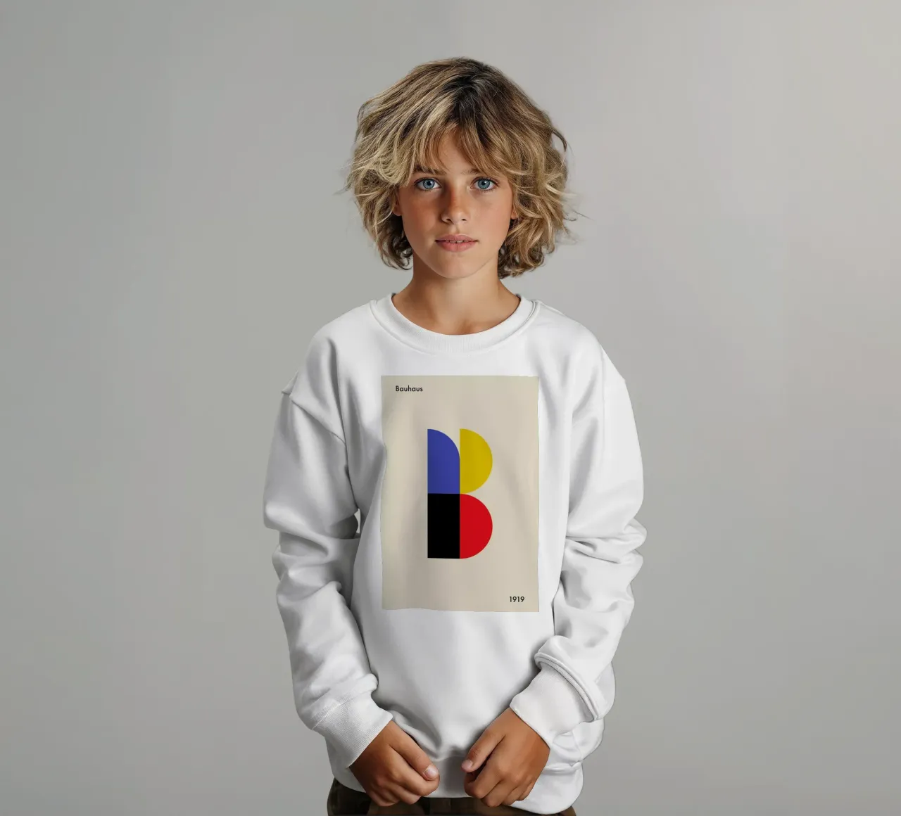 B for Bauhaus kids sweatshirt by Studio One