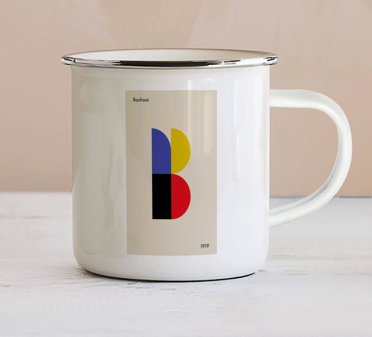 B for Bauhaus tazza in smalto da Studio One