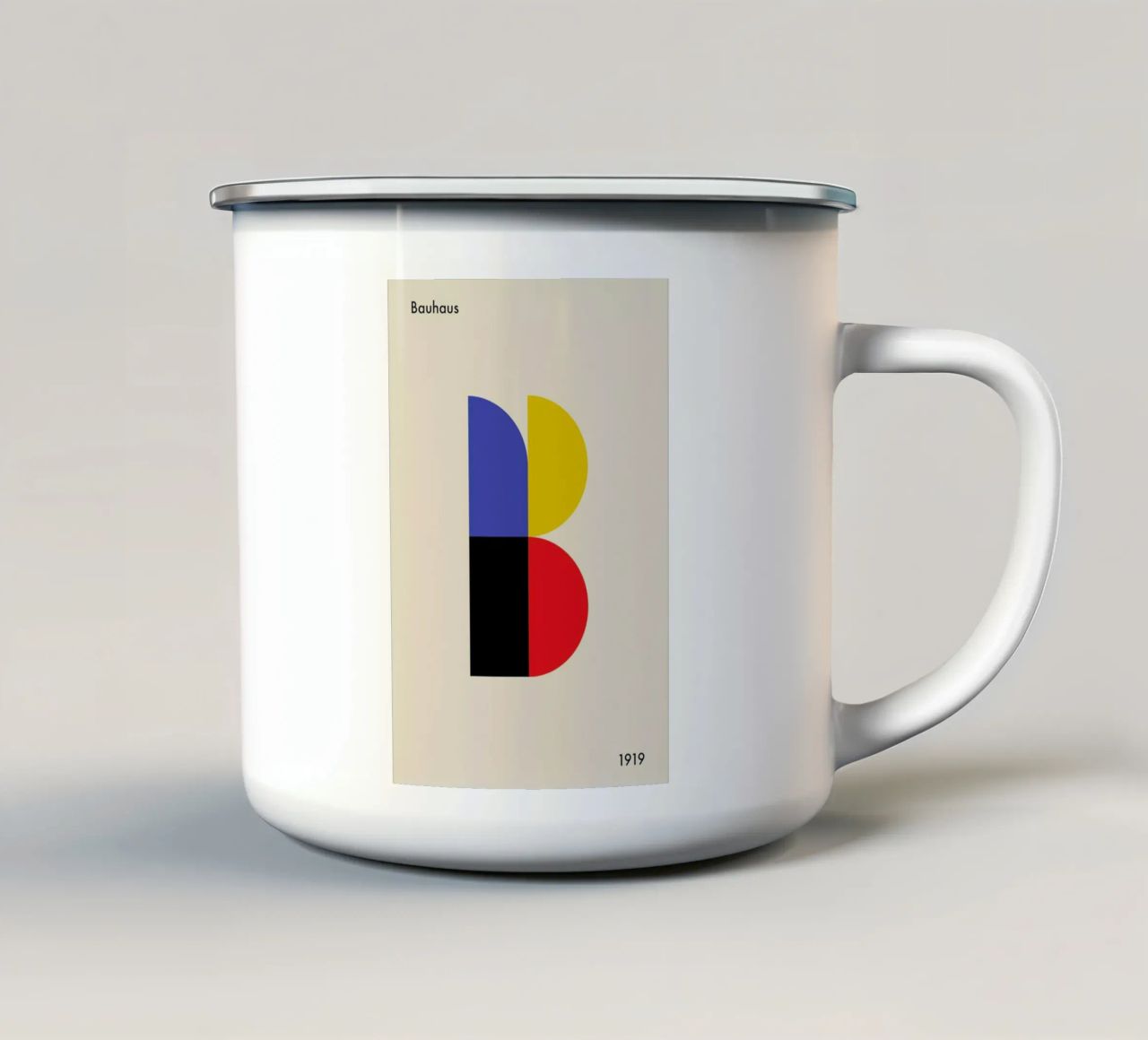 B for Bauhaus tazza in smalto da Studio One