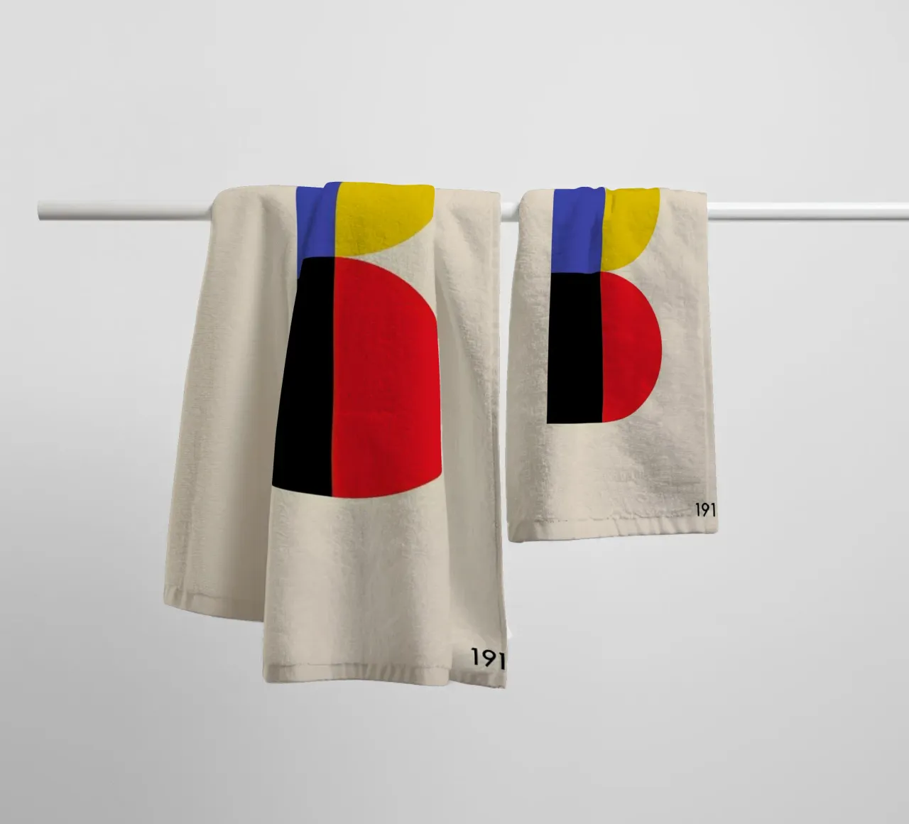 B for Bauhaus towel by Studio One