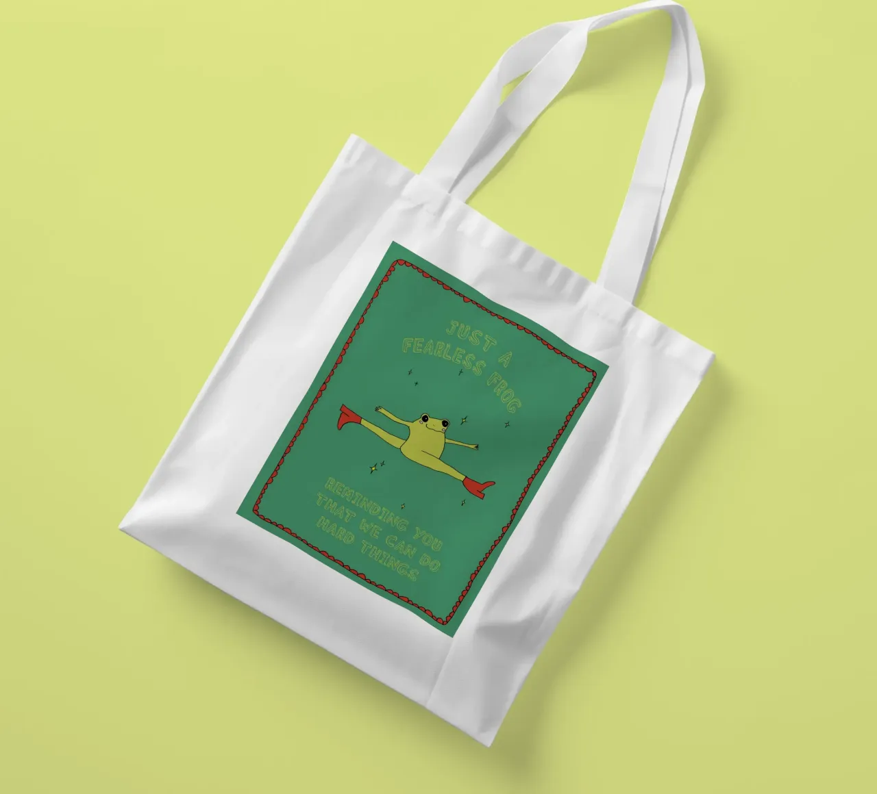 Fearless Frog borsa in juta da thesoulhugclub