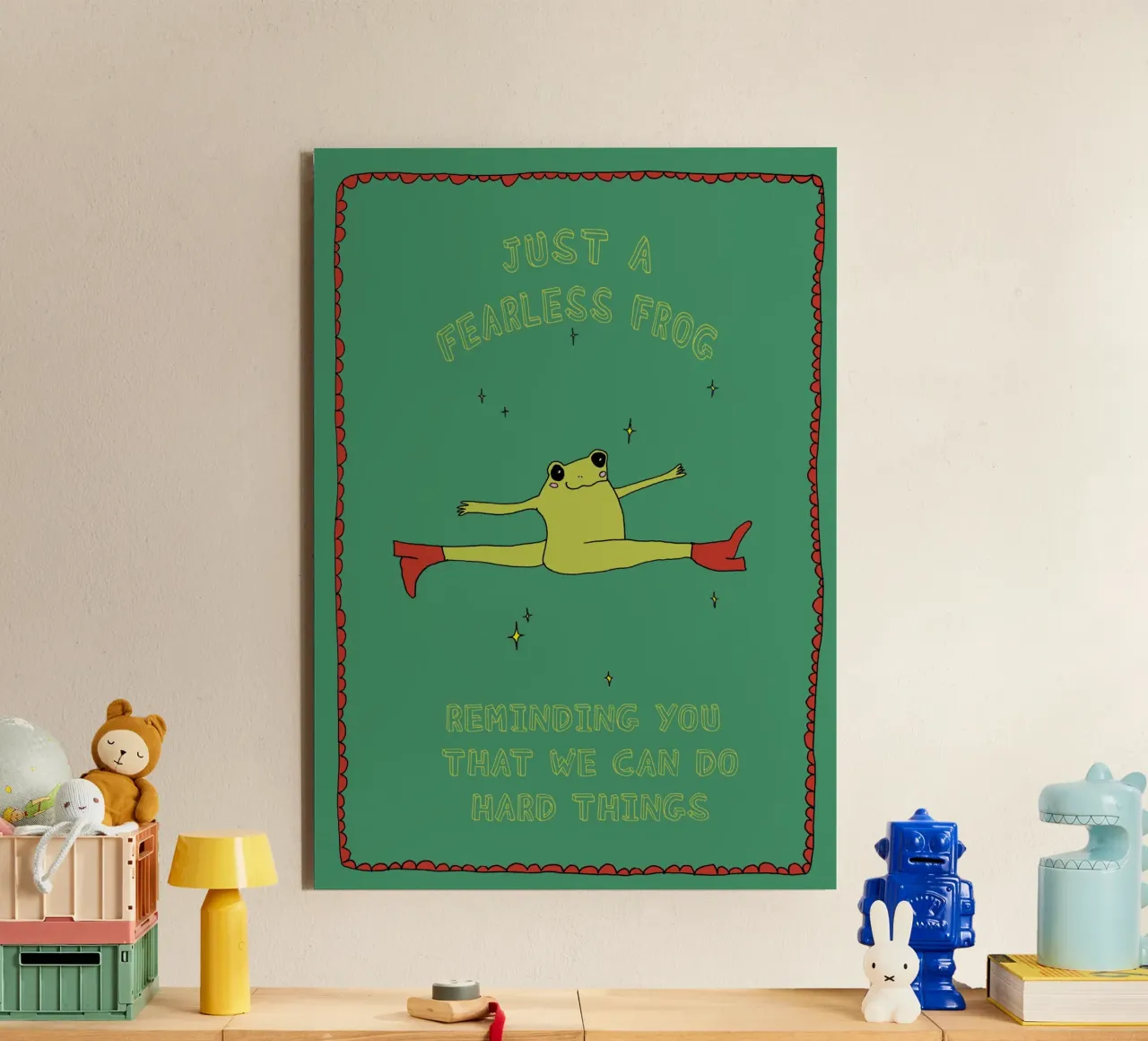Fearless Frog alluminio dibond da thesoulhugclub
