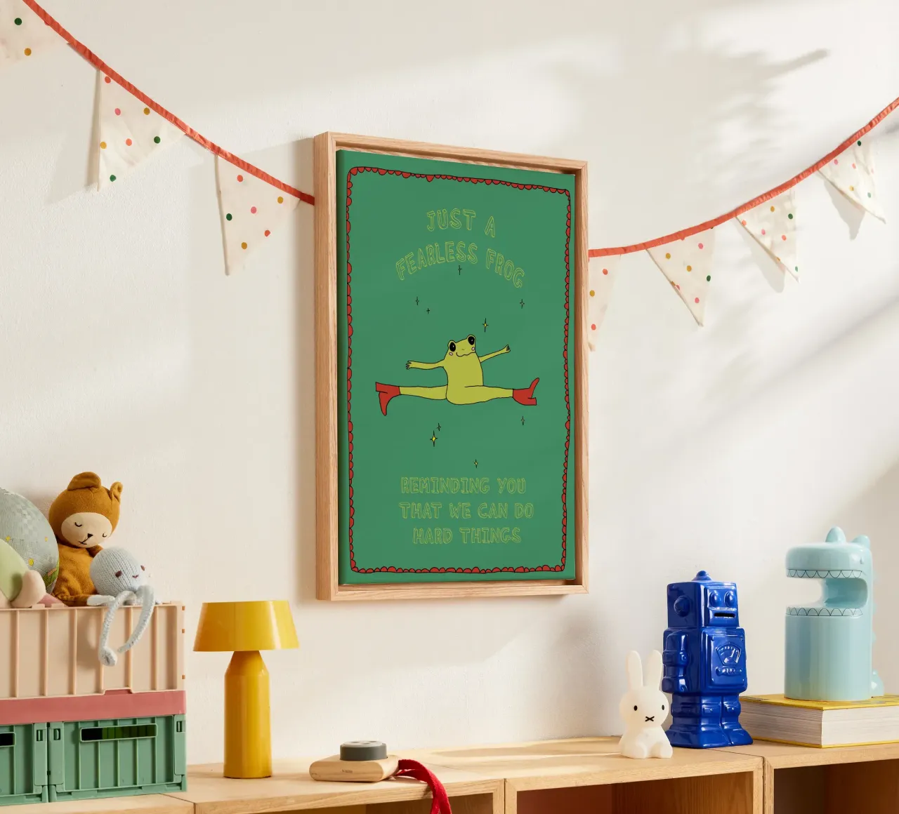 Fearless Frog tela con Cornice a cassetta da thesoulhugclub