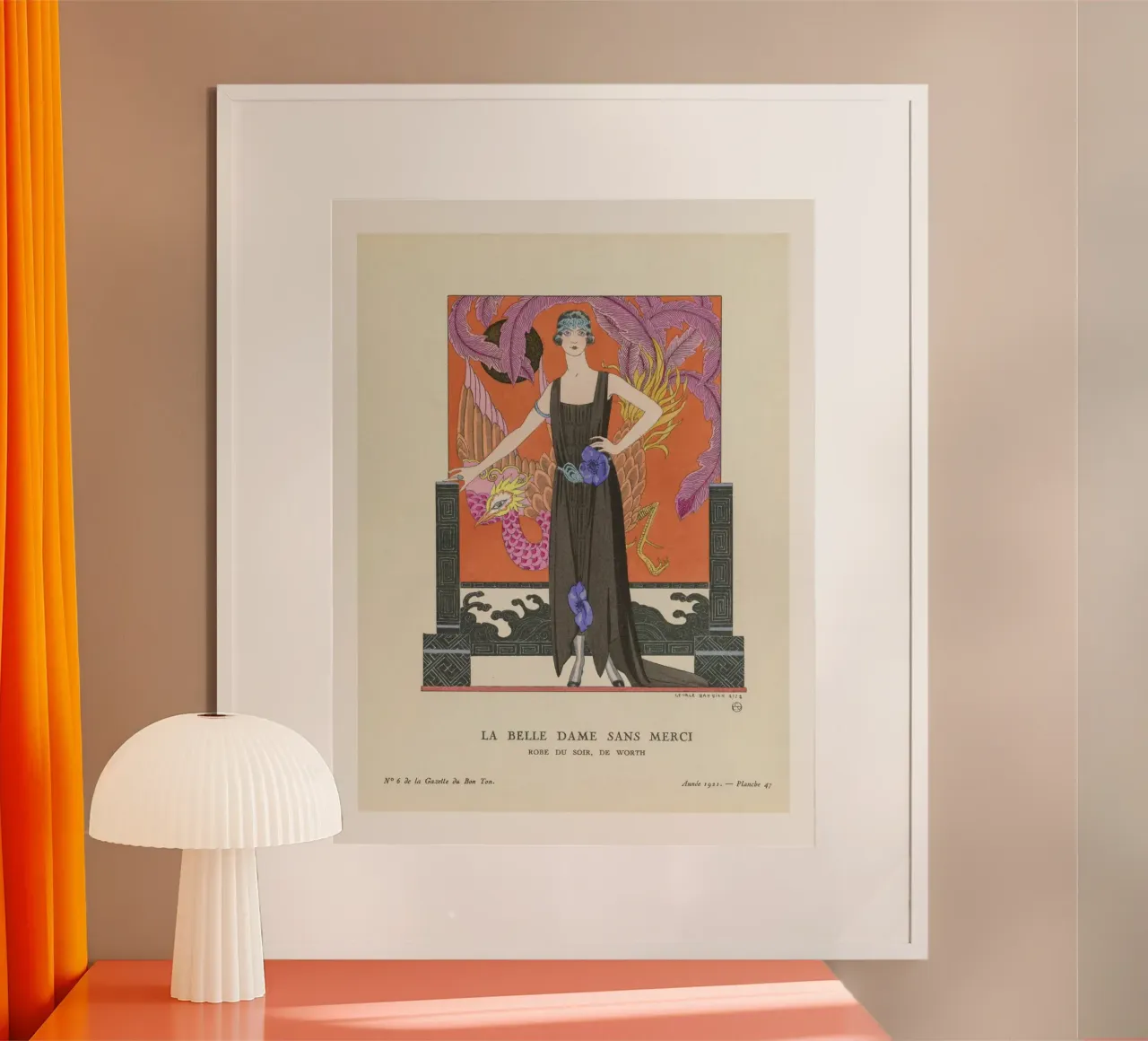 George Barbier, La belle dame sans merci Deco poster met kunststof frame van Carinaprint