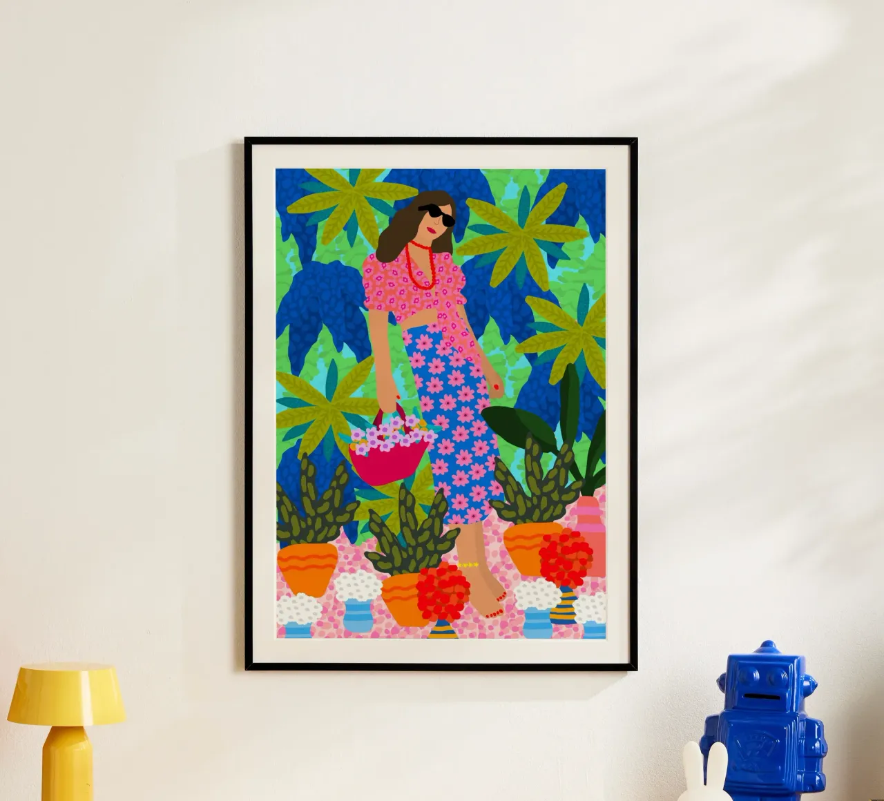 Passeggiata tra i giardini poster con telaio in legno da Pictufy Sun & Spirit