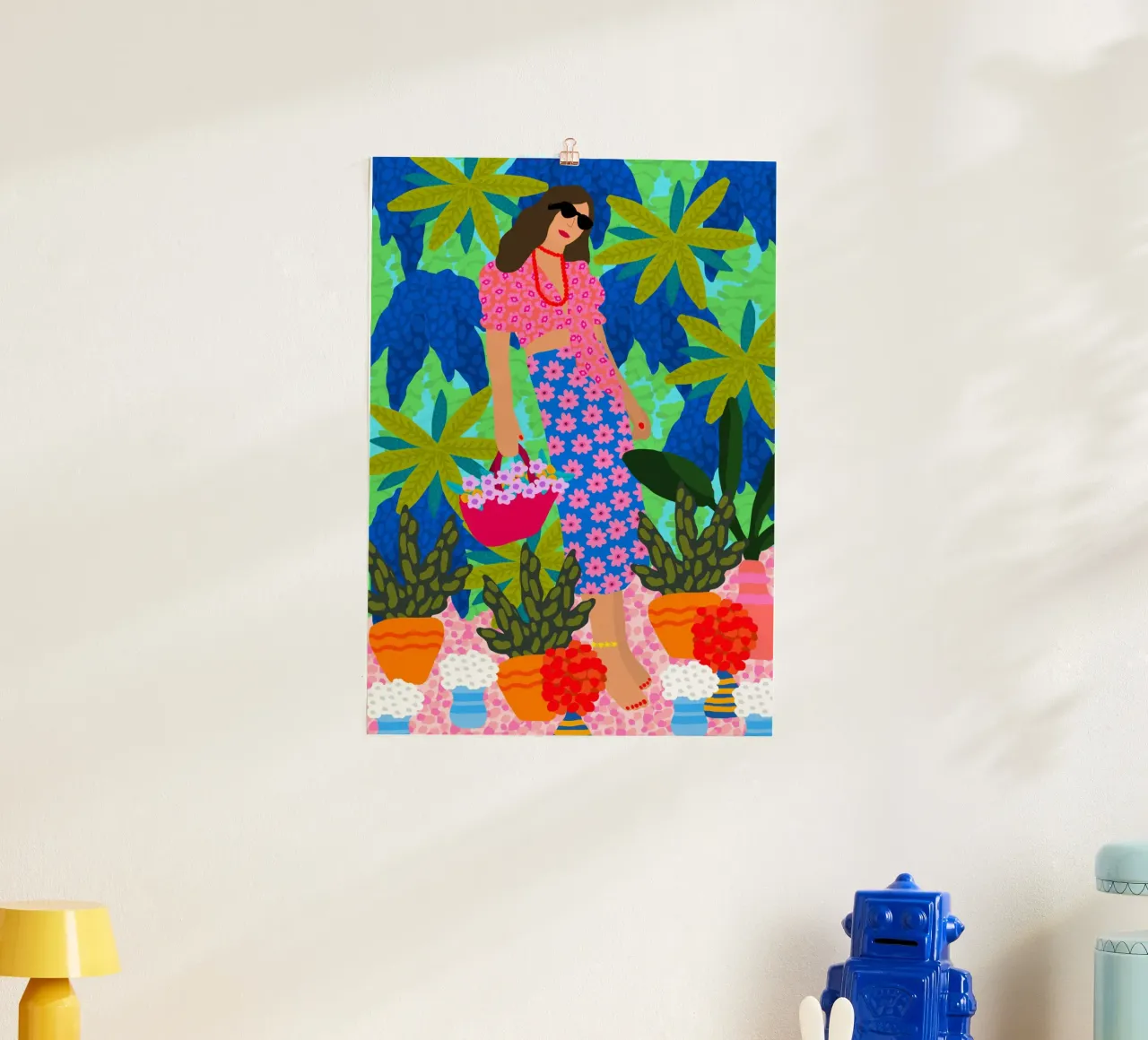 Passeggiata tra i giardini poster con telaio in legno da Pictufy Sun & Spirit