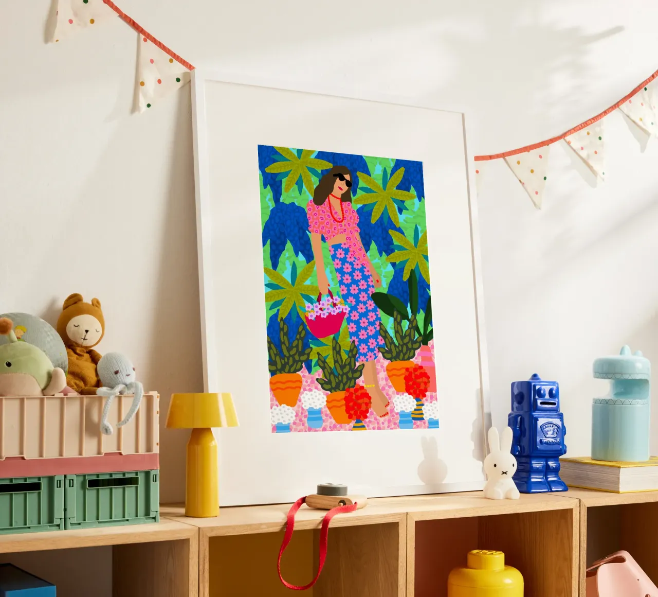 Passeggiata tra i giardini poster con telaio in legno da Pictufy Sun & Spirit