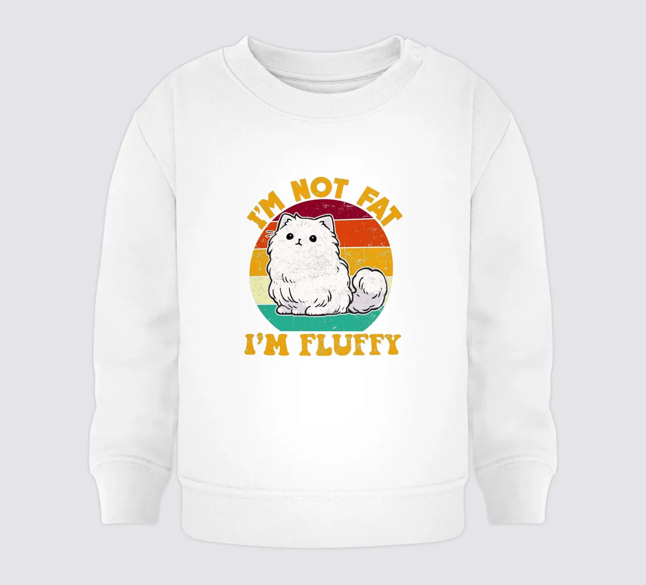 I'M NOT FAT, I'M FLUFFY felpa neonato da edsonramosart