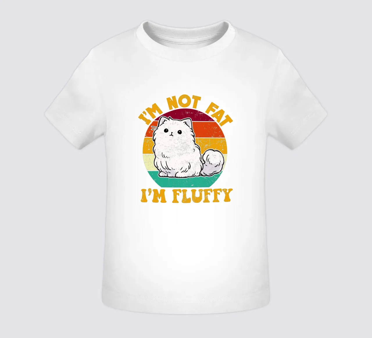 I'M NOT FAT, I'M FLUFFY maglietta neonato da edsonramosart