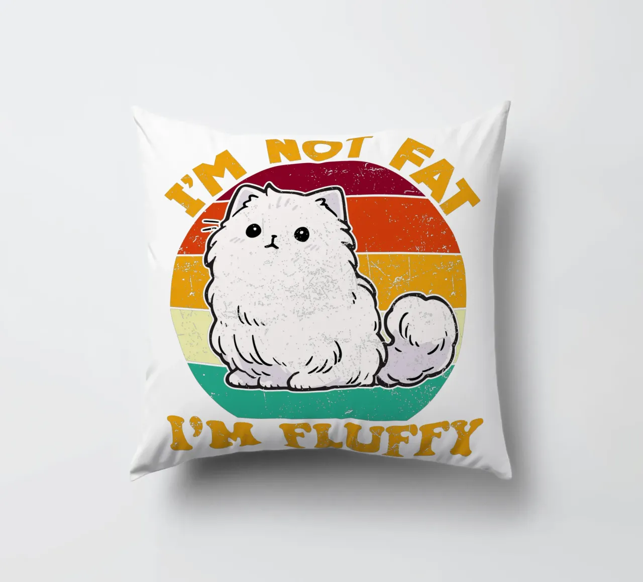 I'M NOT FAT, I'M FLUFFY cuscino da edsonramosart
