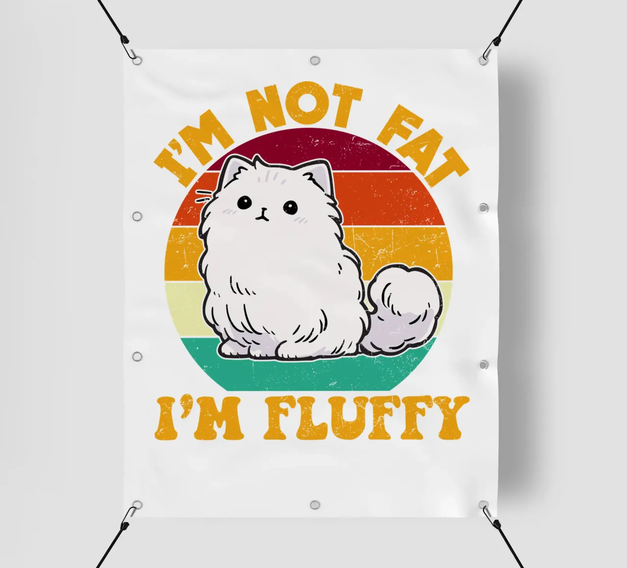 I'M NOT FAT, I'M FLUFFY telo in pvc da edsonramosart