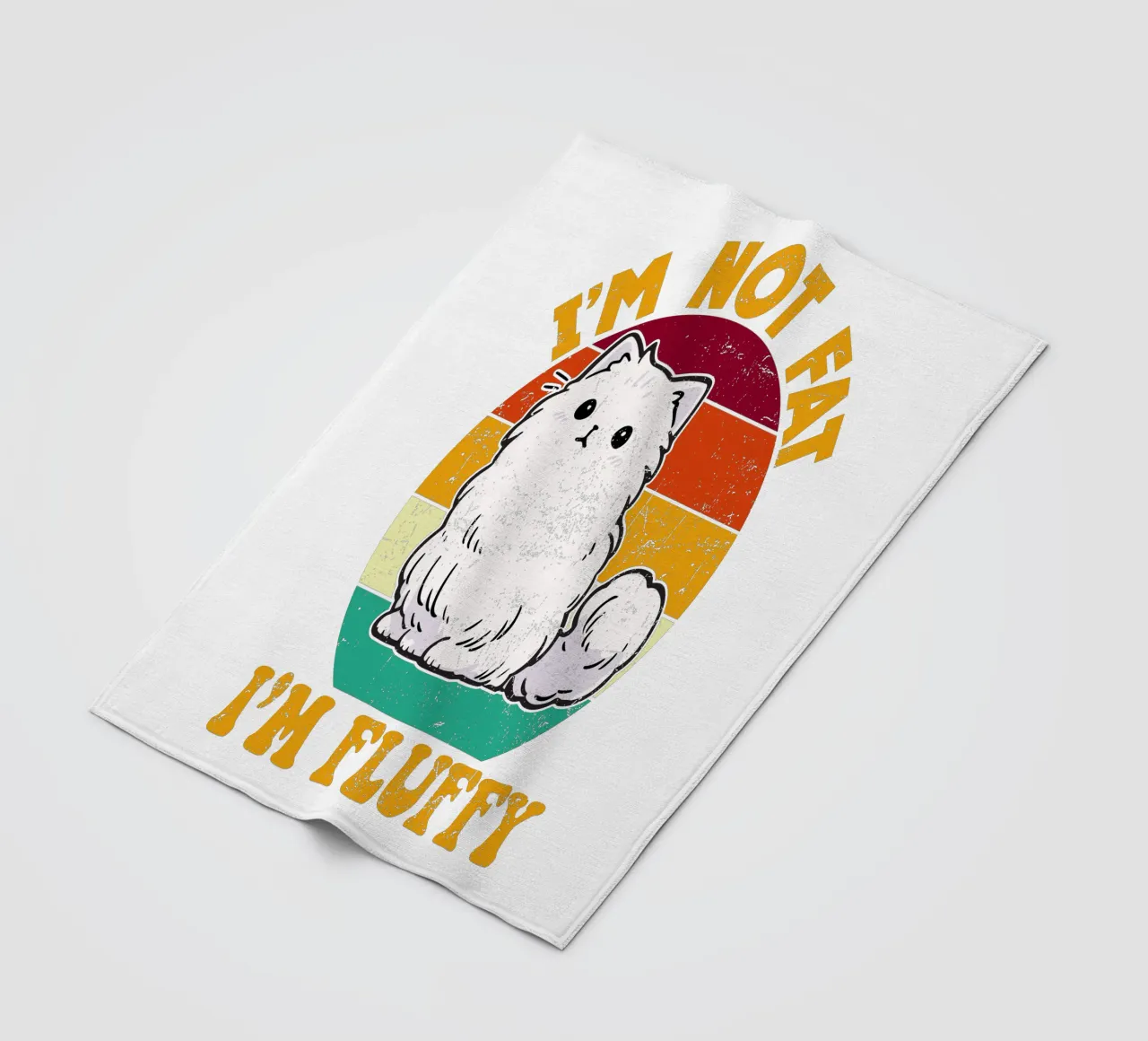 I'M NOT FAT, I'M FLUFFY coperta in pile da edsonramosart