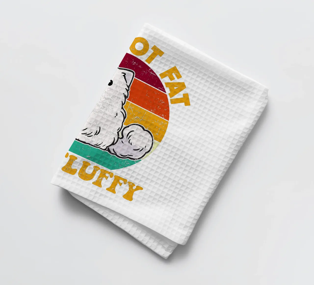 I'M NOT FAT, I'M FLUFFY canovaccio da cucina da edsonramosart