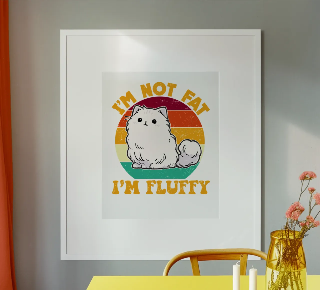 I'M NOT FAT, I'M FLUFFY carta hahnemühle da edsonramosart