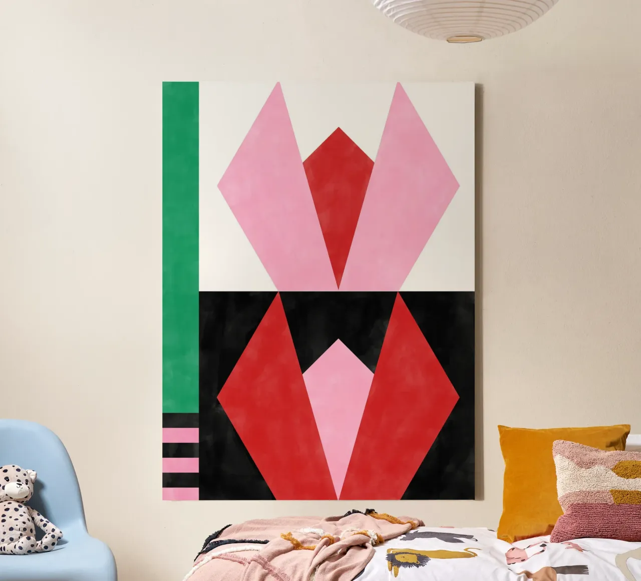 Geometric Artworkwith Triangles And Rectangles canvas with Floater frame by Pictufy Sun & Spirit
