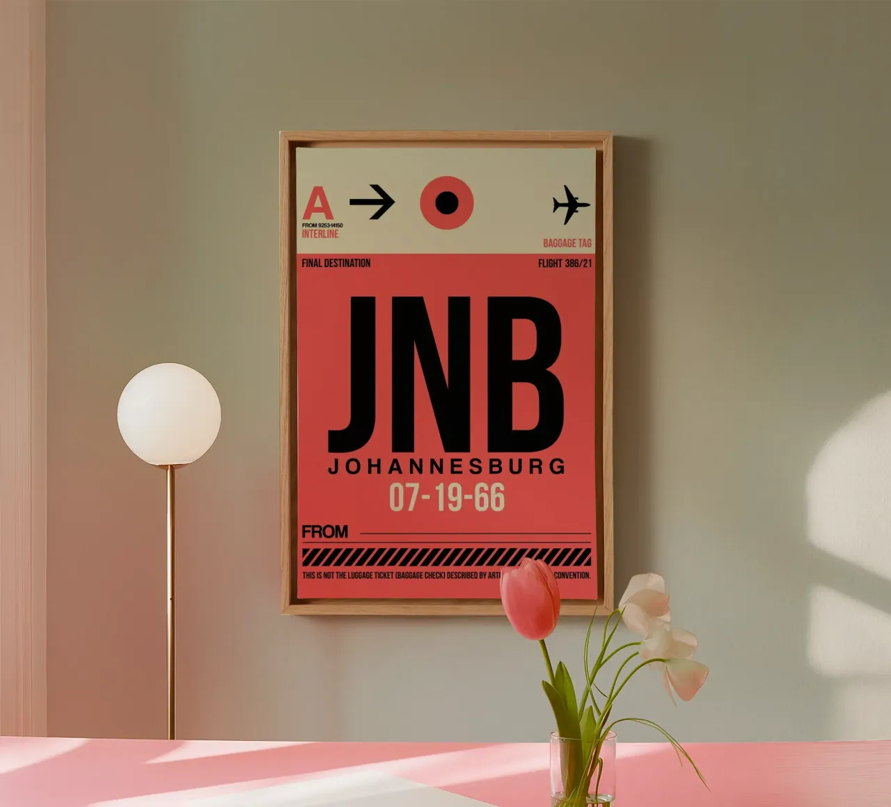 JNB-Johannesburg tela con Cornice a cassetta da Naxart