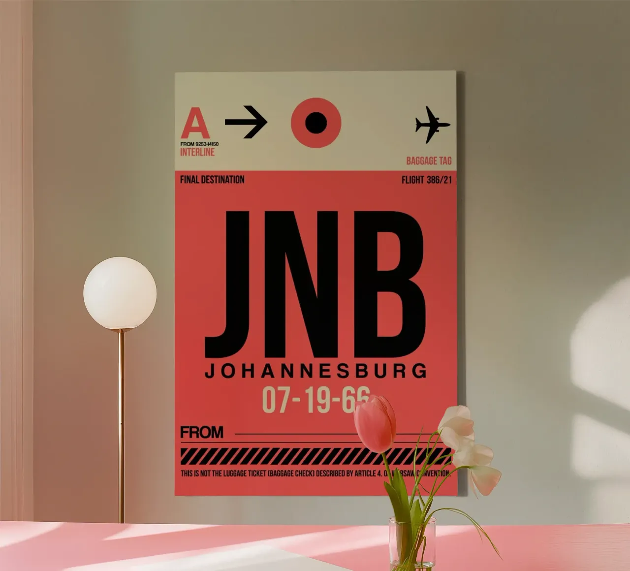 JNB-Johannesburg tela con Cornice a cassetta da Naxart