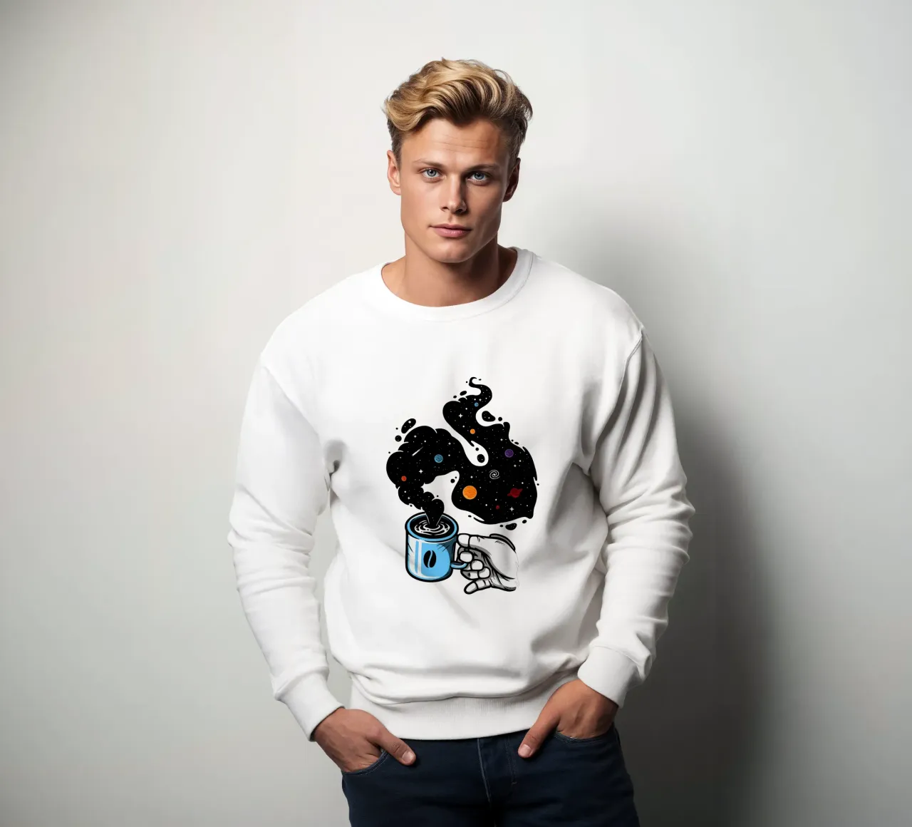 Ruimte Koffie Astronaut sweatshirt van LM2KONE