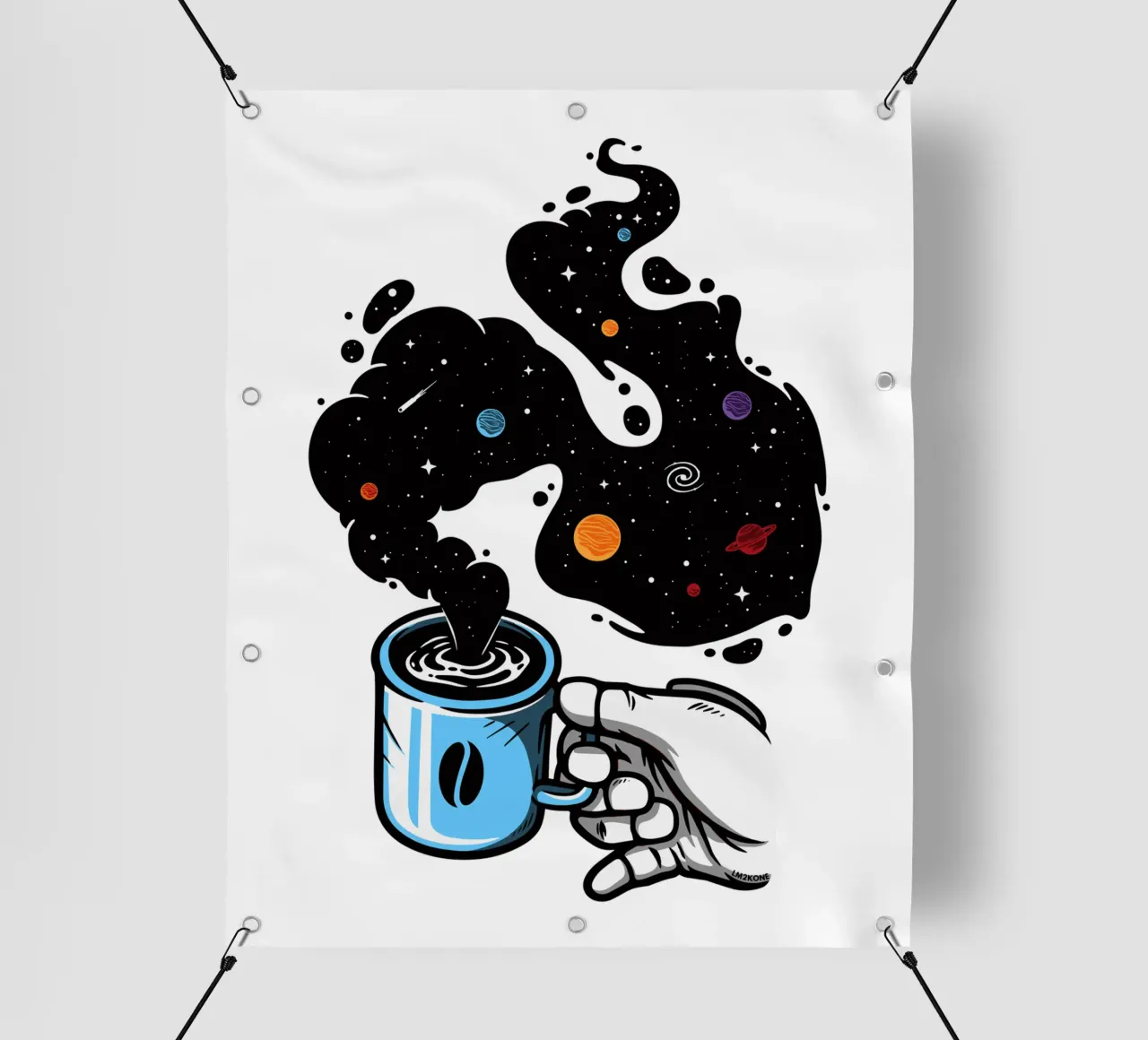 Caffè spaziale Astronauta telo in pvc da LM2KONE