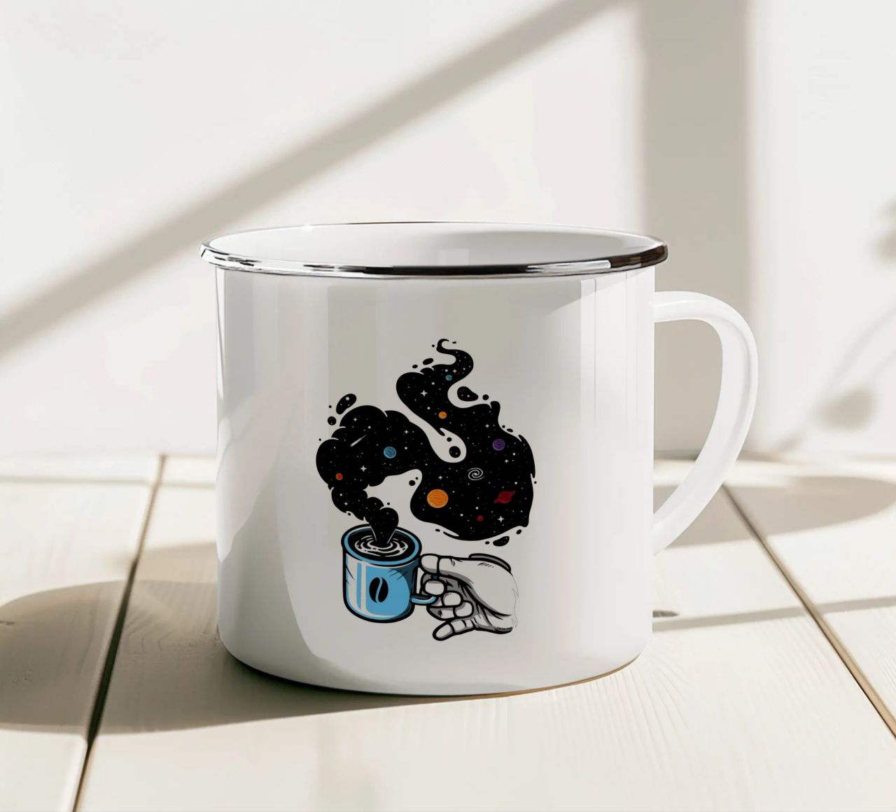 Caffè spaziale Astronauta tazza in smalto da LM2KONE