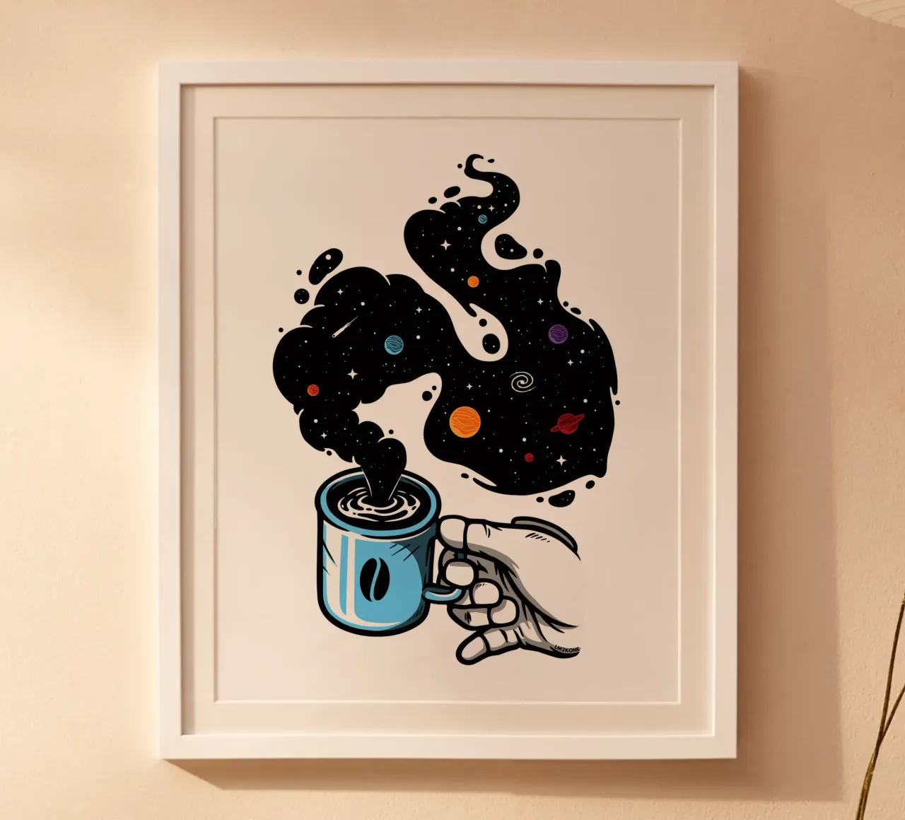 Caffè spaziale Astronauta poster da LM2KONE