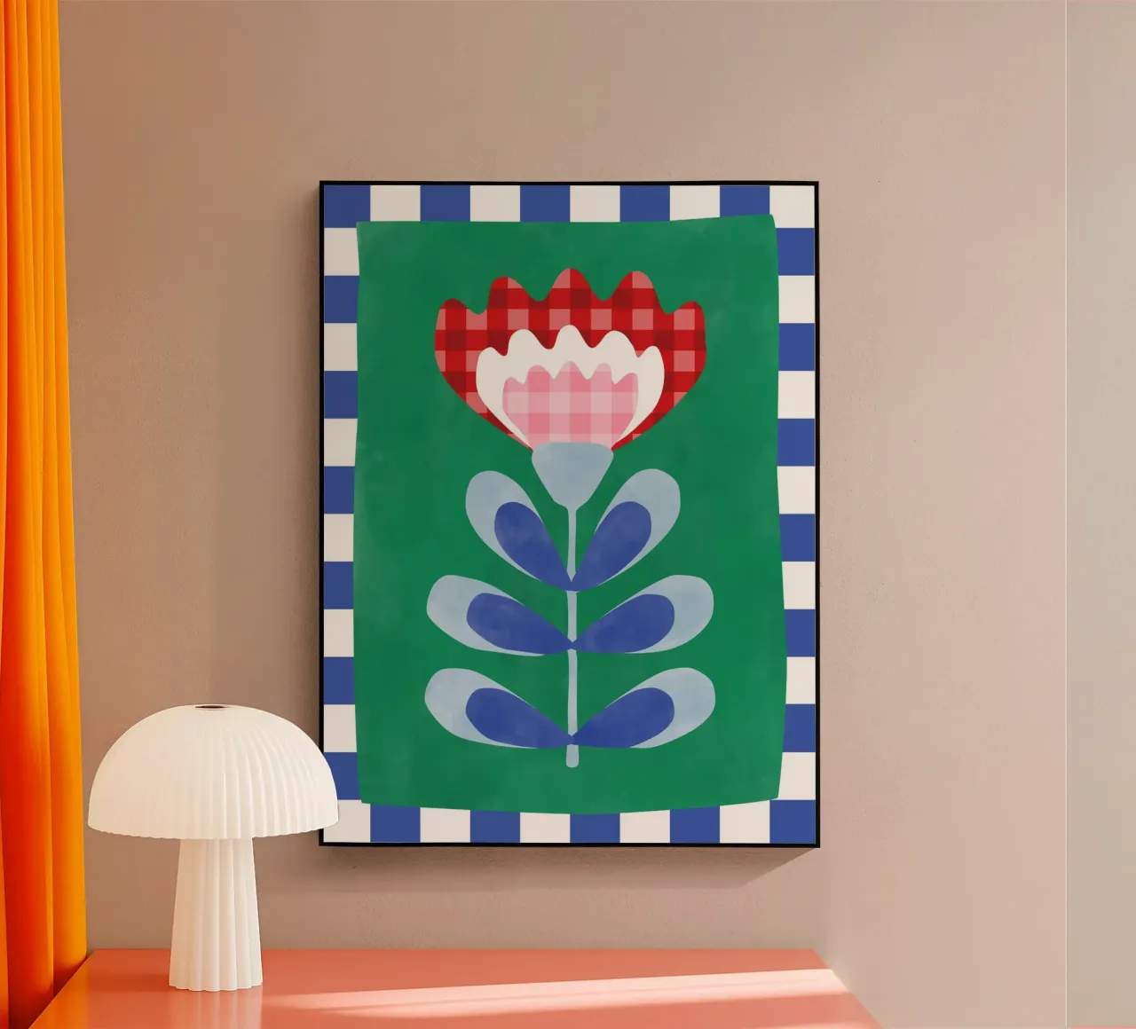 Design floreale con audaci forme geometriche plexiglass da Pictufy Sun & Spirit