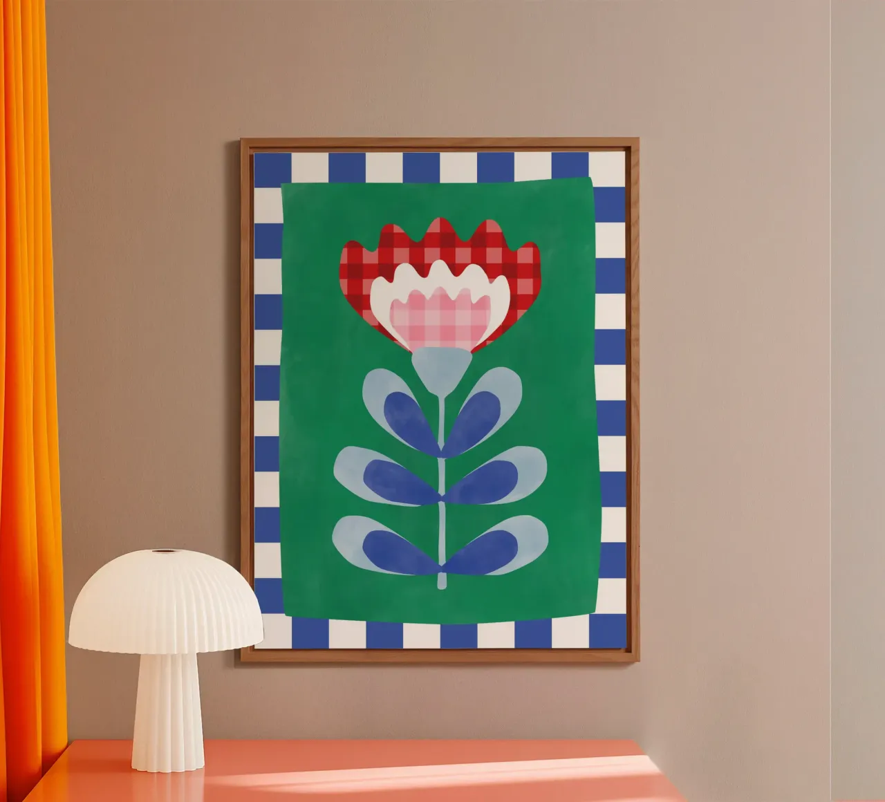 Design floreale con audaci forme geometriche pannello forex da Pictufy Sun & Spirit
