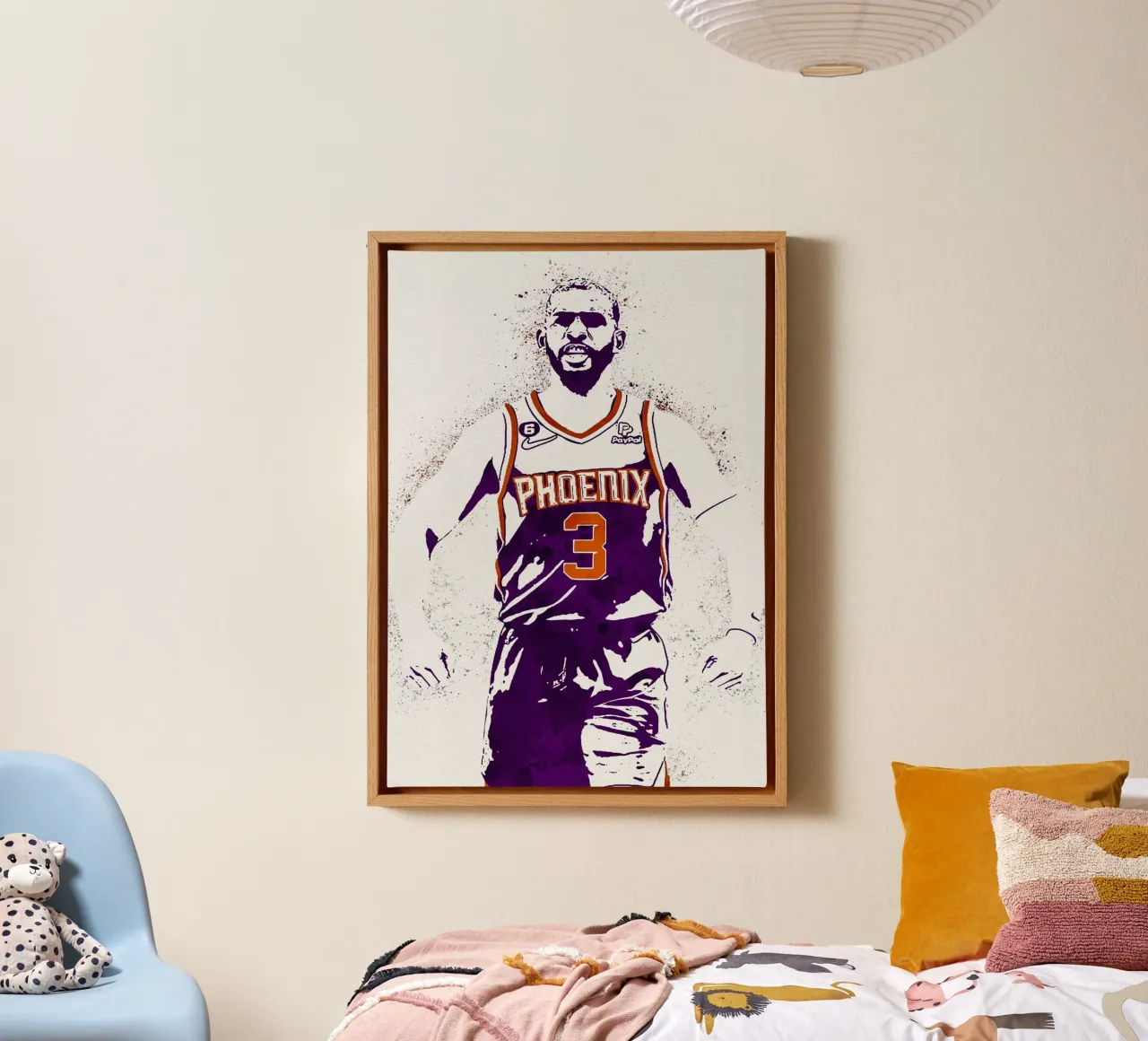 Chris Paul Phoenix Suns 2 tela con Cornice a cassetta da tenten