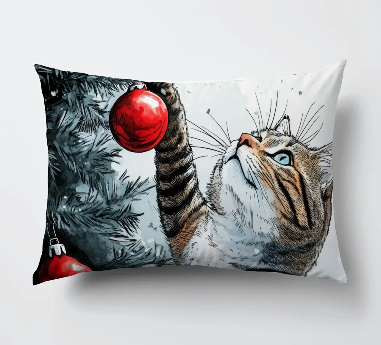 I gatti amano l'albero di Natale 1 cuscino da Justyna Jaszke JBJart