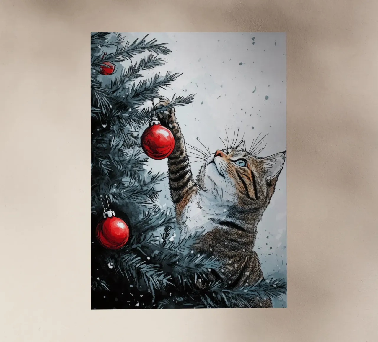 I gatti amano l'albero di Natale 1 pellicola backlit da Justyna Jaszke JBJart