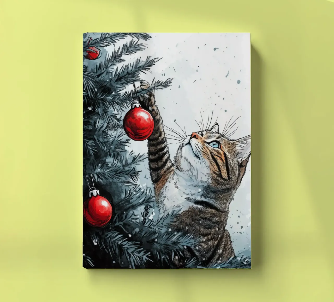 Cats love the Christmas tree 1 notebook by Justyna Jaszke JBJart