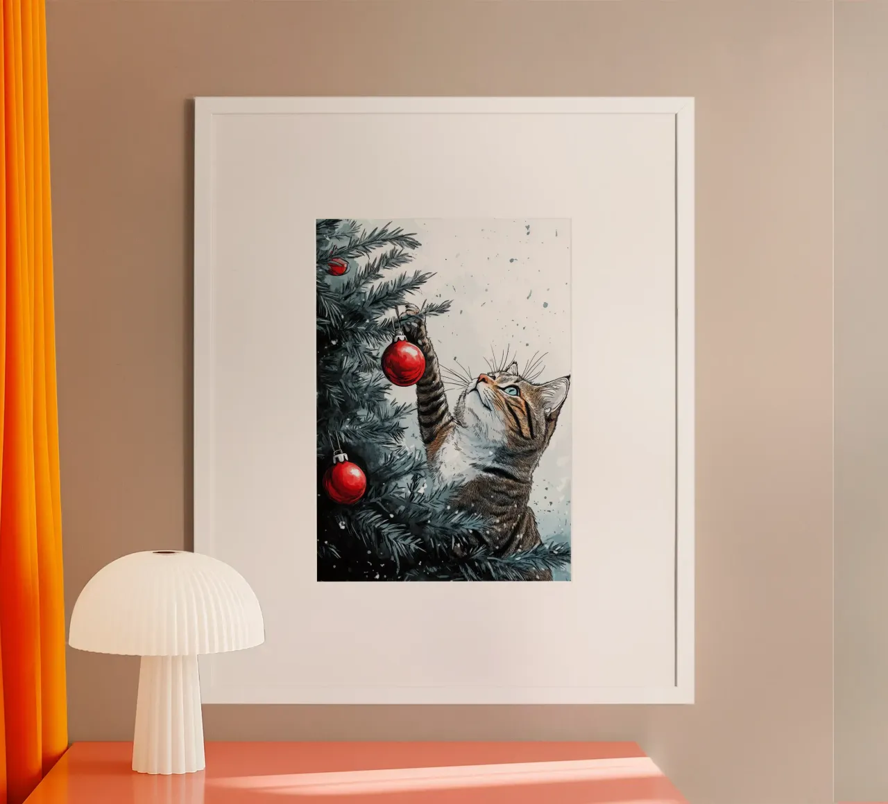 I gatti amano l'albero di Natale 1 poster da Justyna Jaszke JBJart