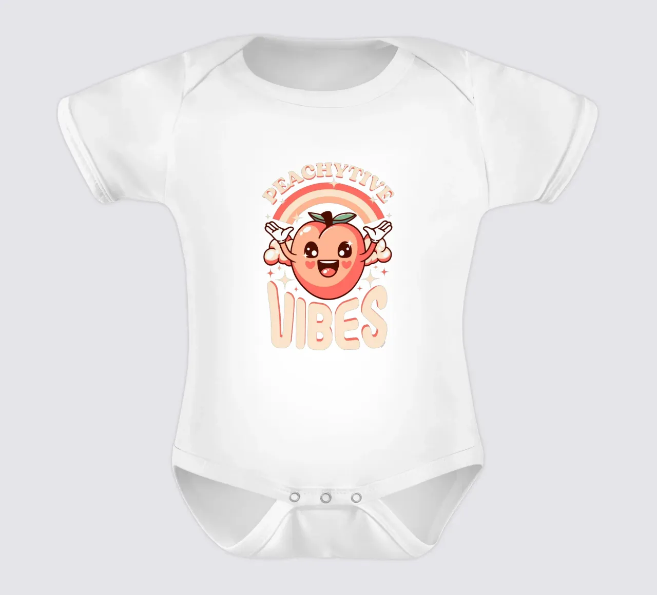 Peachytive Vibes! body neonato maniche corte da LM2KONE