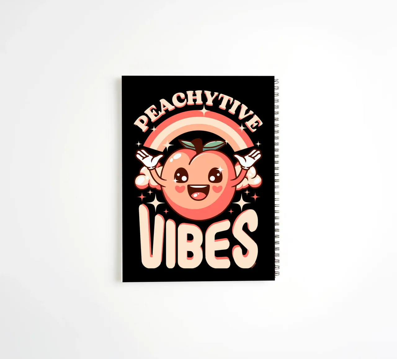 Peachytive Vibes ! spiral notebook by LM2KONE