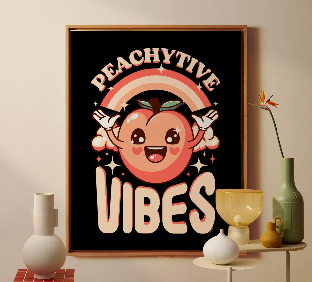 Peachytive Vibes! tela da LM2KONE