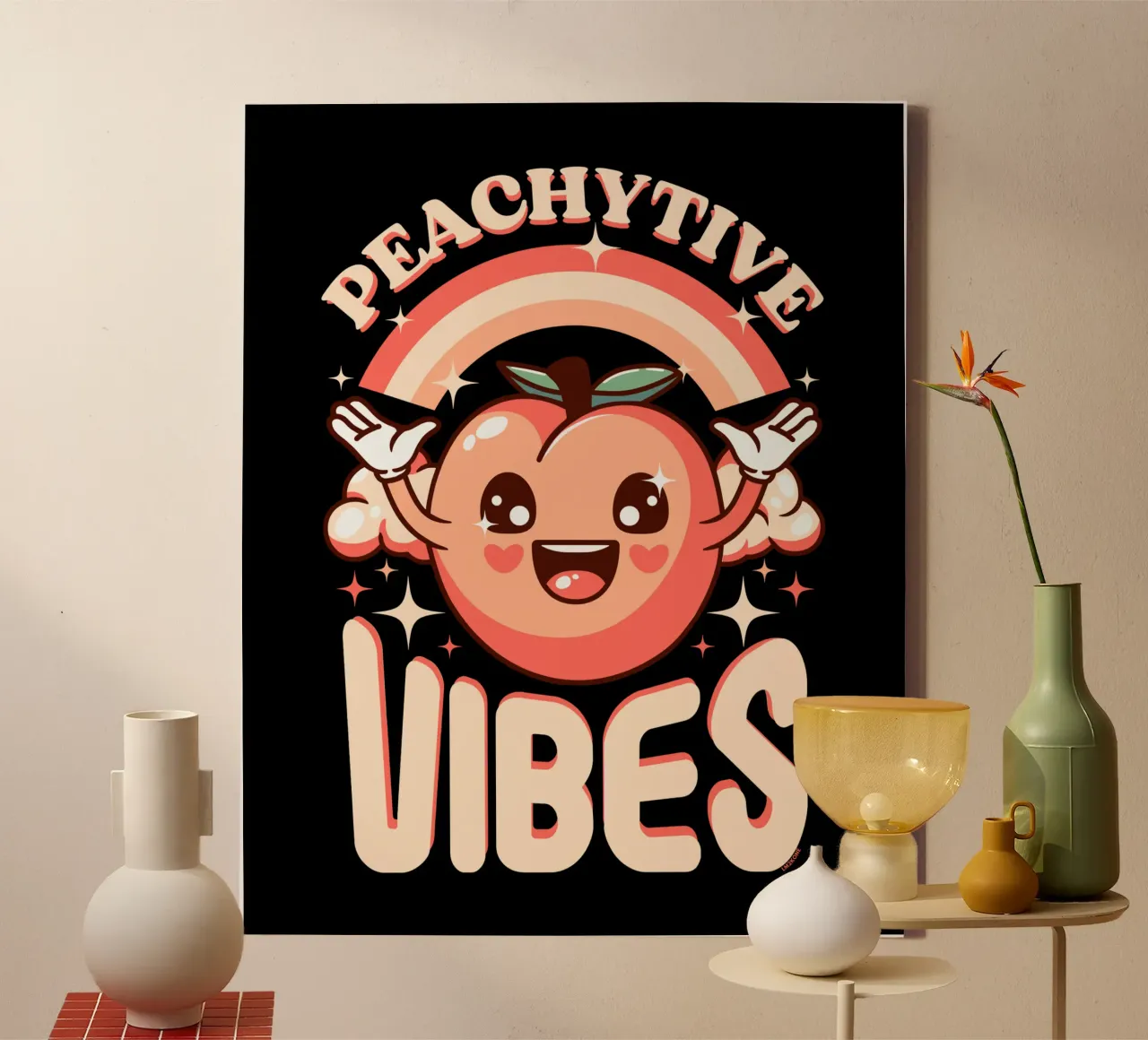 Peachytive Vibes! tela da LM2KONE