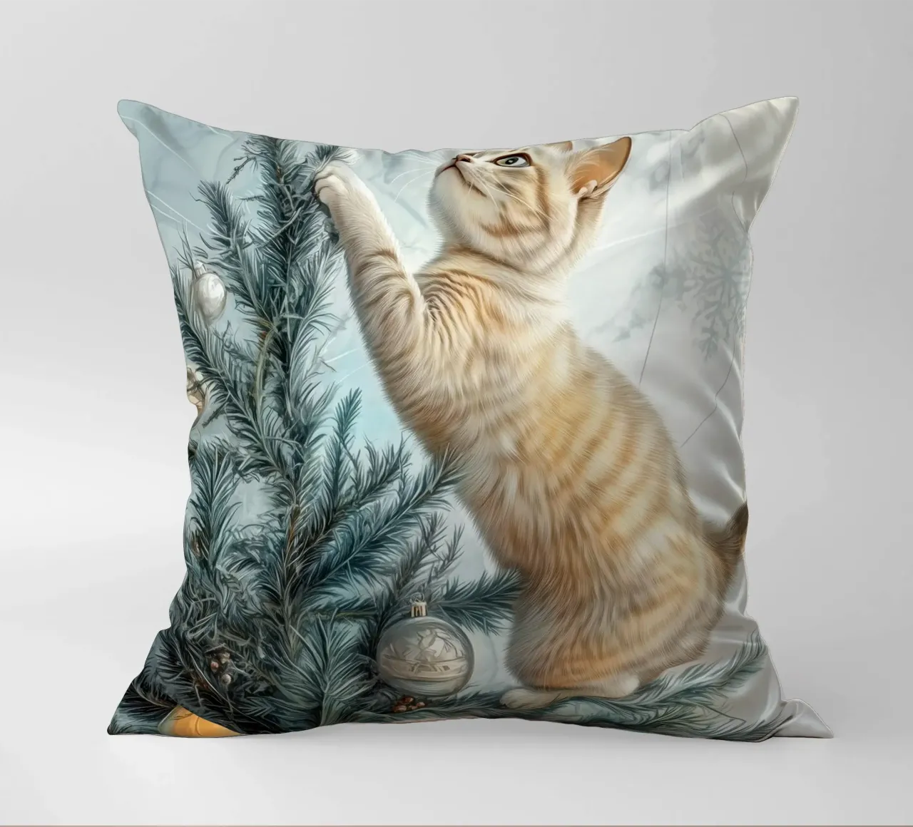 I gatti amano l'albero di Natale 2 cuscino da Justyna Jaszke JBJart
